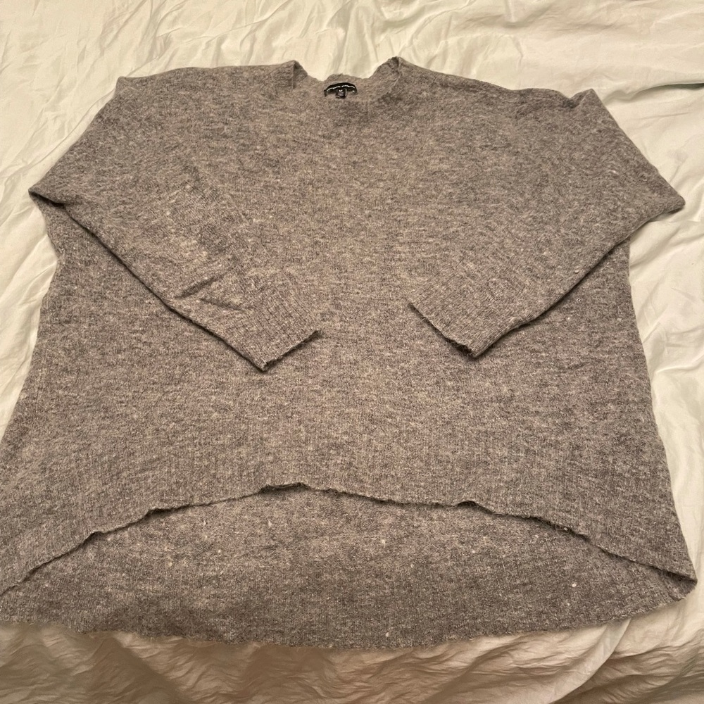 Universal Standard grey high-low sweater